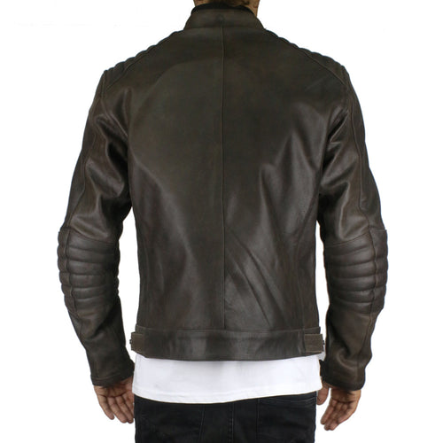 Sol Leather Riding Jacket - Brown