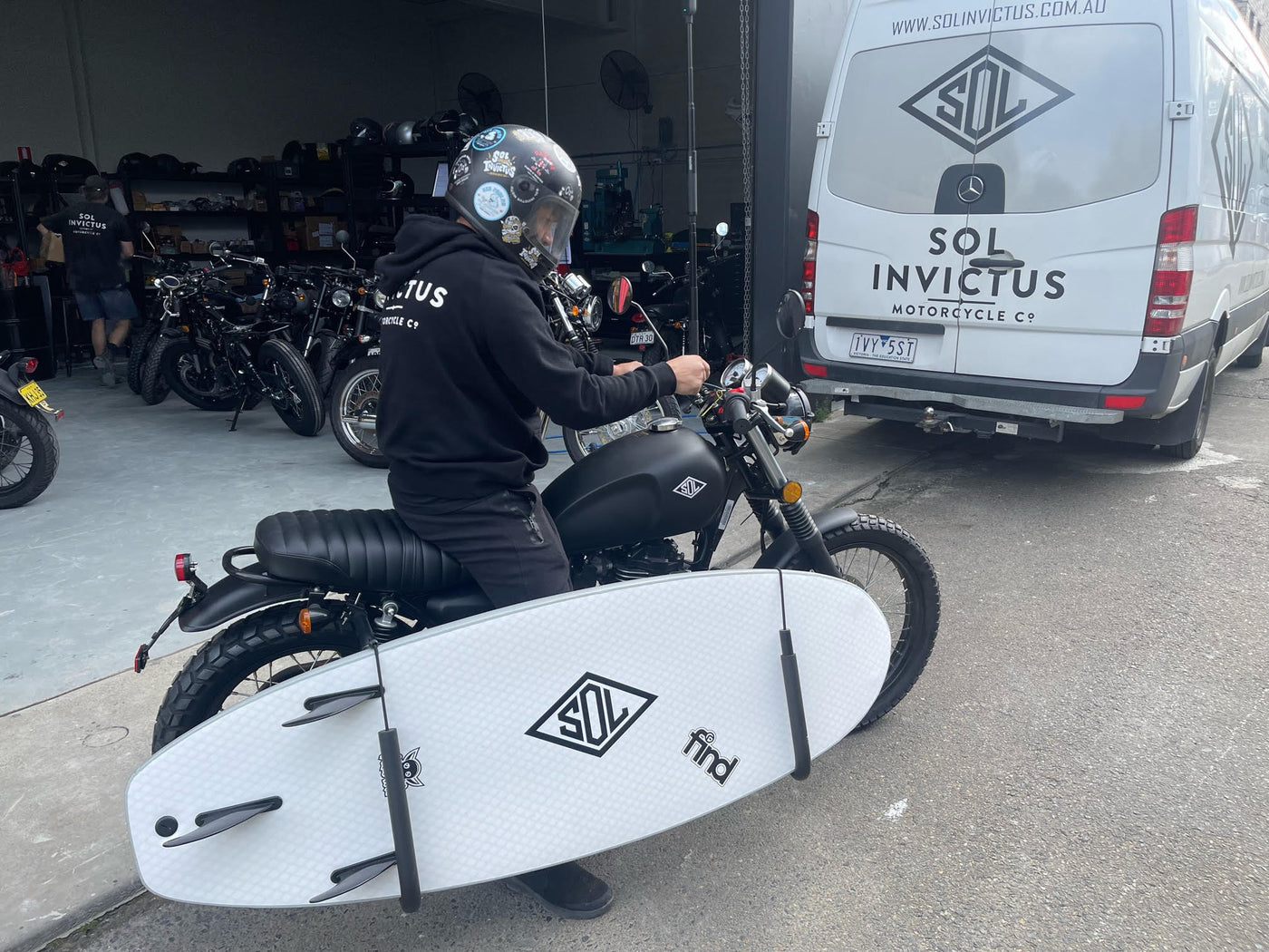 Motorcycle Surfboard Carrier