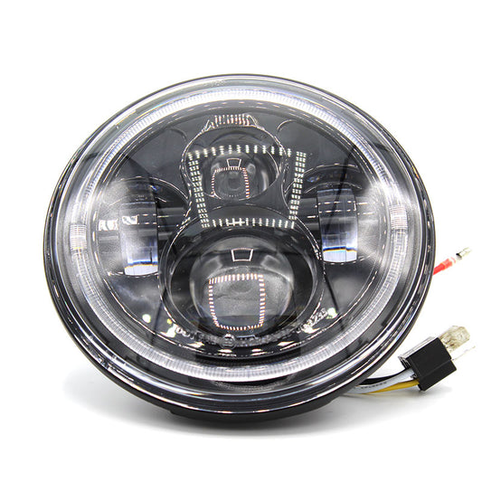 7" LED HEADLIGHT INSERT (White Angel Eye Halo)