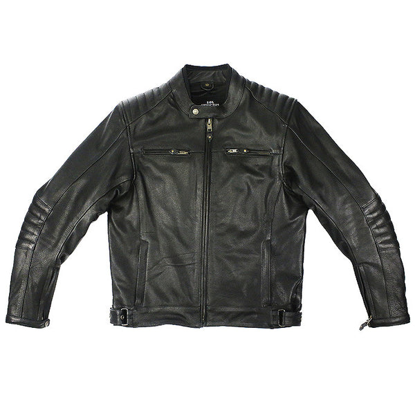 Invictus Paris: Leather motorcycle jacket with thermal lining